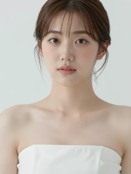시스루 뱅 — 비치는 앞머리 정면