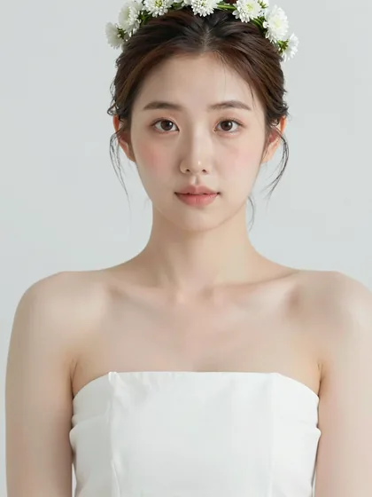화관 — 화관을 쓴 정면