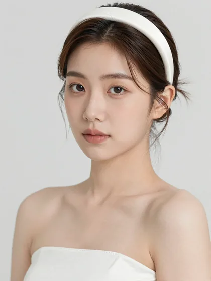 헤어밴드 — 머리띠를 한 정면