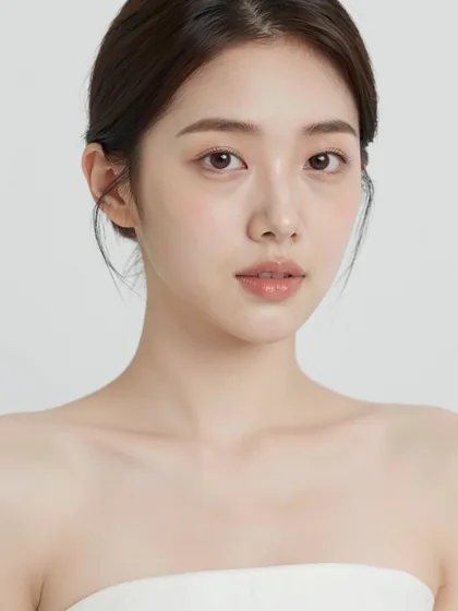 물광 글로우 — 광택 피부 정면