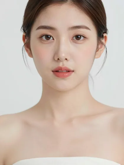 세미매트 단정 — 세미매트 피부에 단정한 눈 정면
